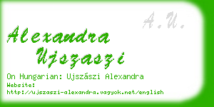 alexandra ujszaszi business card
